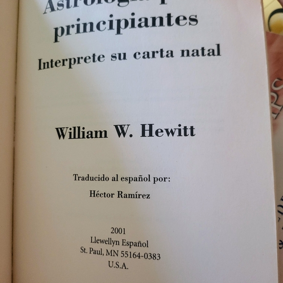 ASTROLOGIA PARA PRINCIPIANTES: INTERPRETE SU CARTA NATAL By William W. Hewitt VG - Picture 3 of 4
